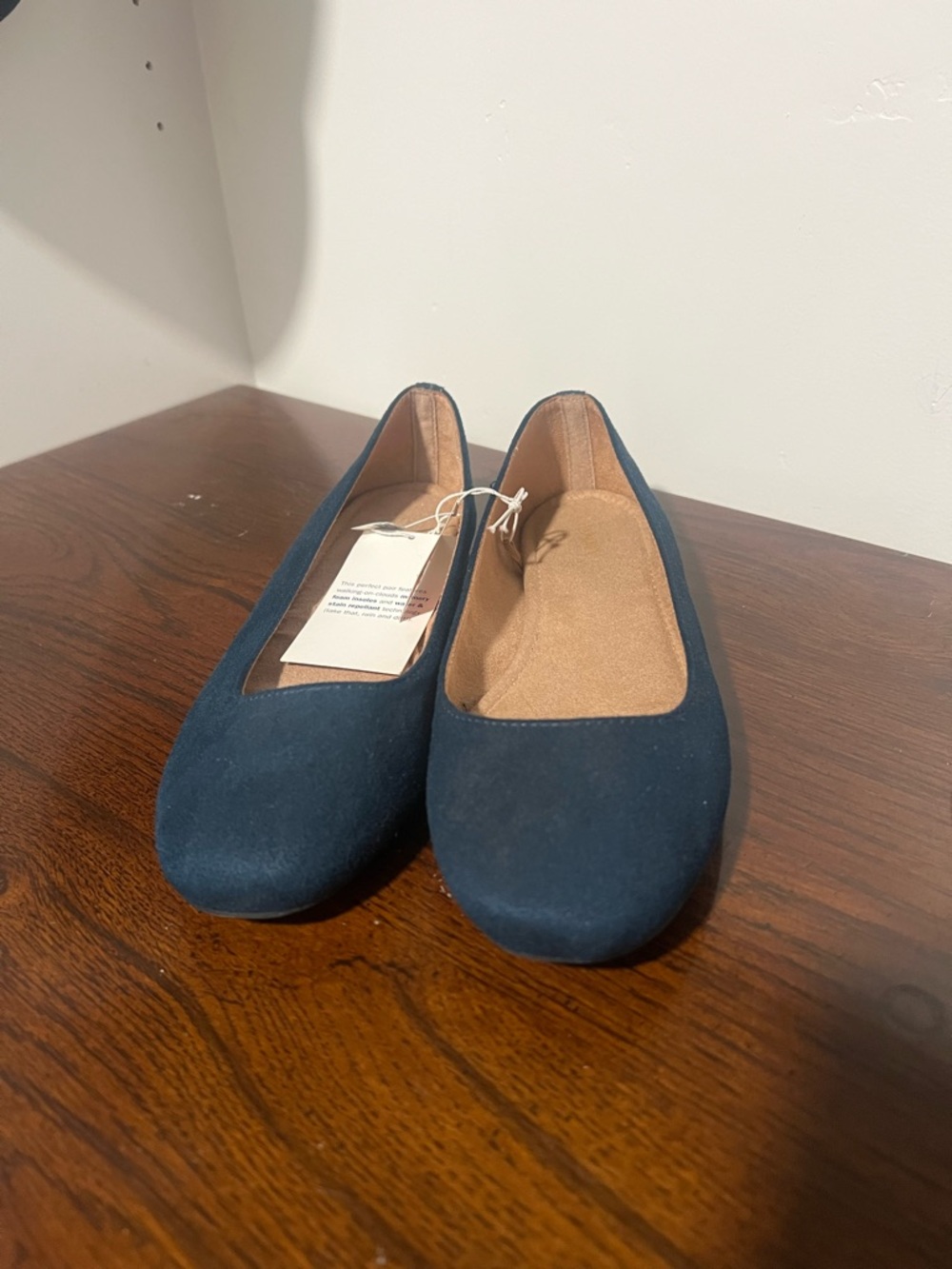 Old Navy Women's Navy Suede-Look Ballet Flats